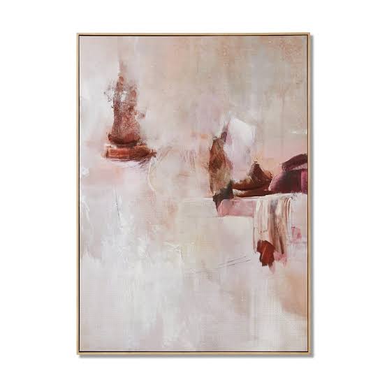 (HIRED) Framed Abstract in Blush