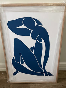 Framed Abstract Woman in Blue
