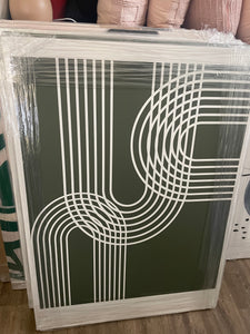 Modern Abstract Olive - Print B