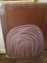 Load image into Gallery viewer, (HIRED) Framed Swirled Lines in Tan - Print C

