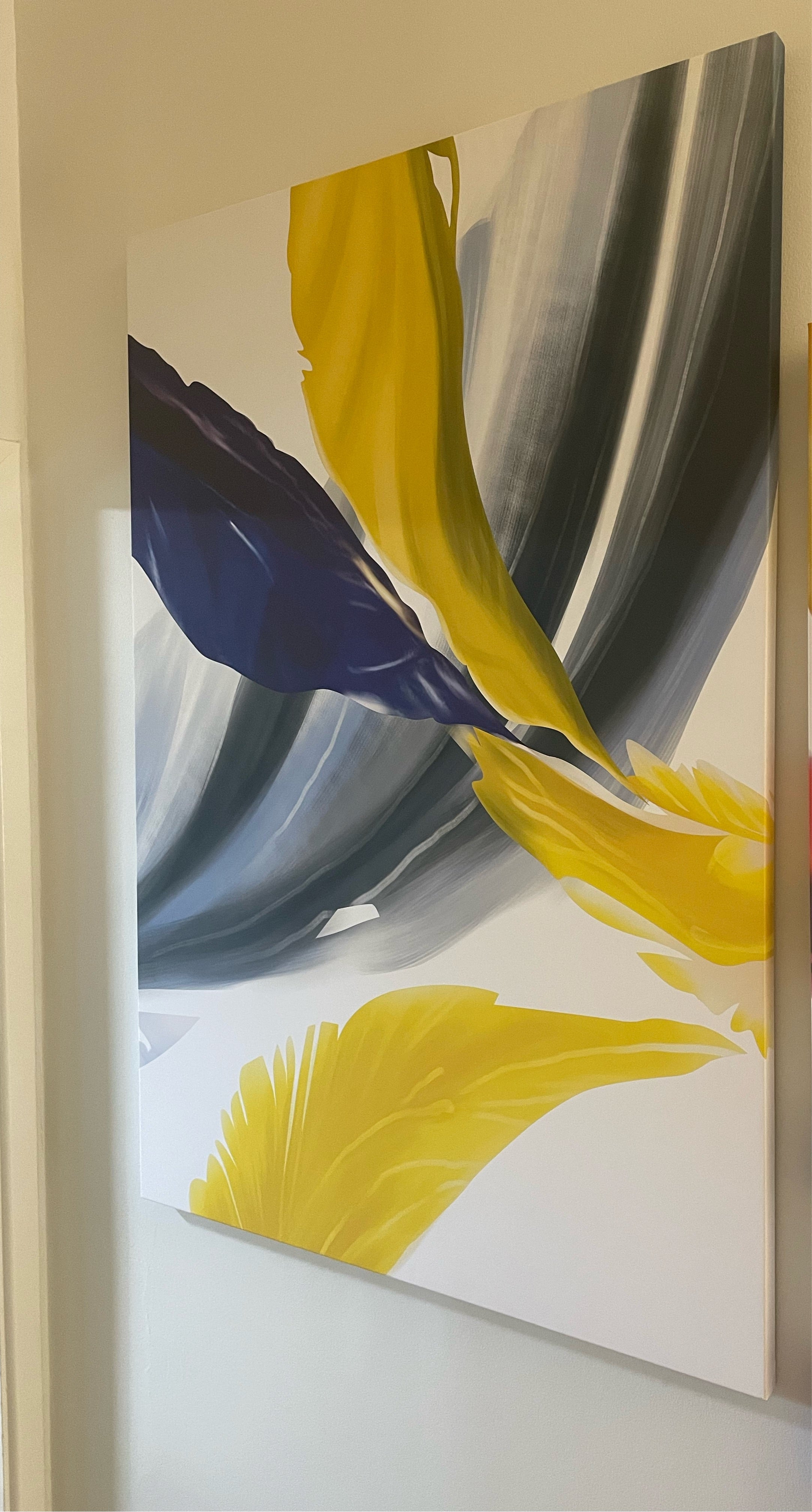 Modern Abstract - Blue, Yellow and Grey