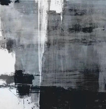 Load image into Gallery viewer, Abstract framed Minimalist Watercolour Black and White

