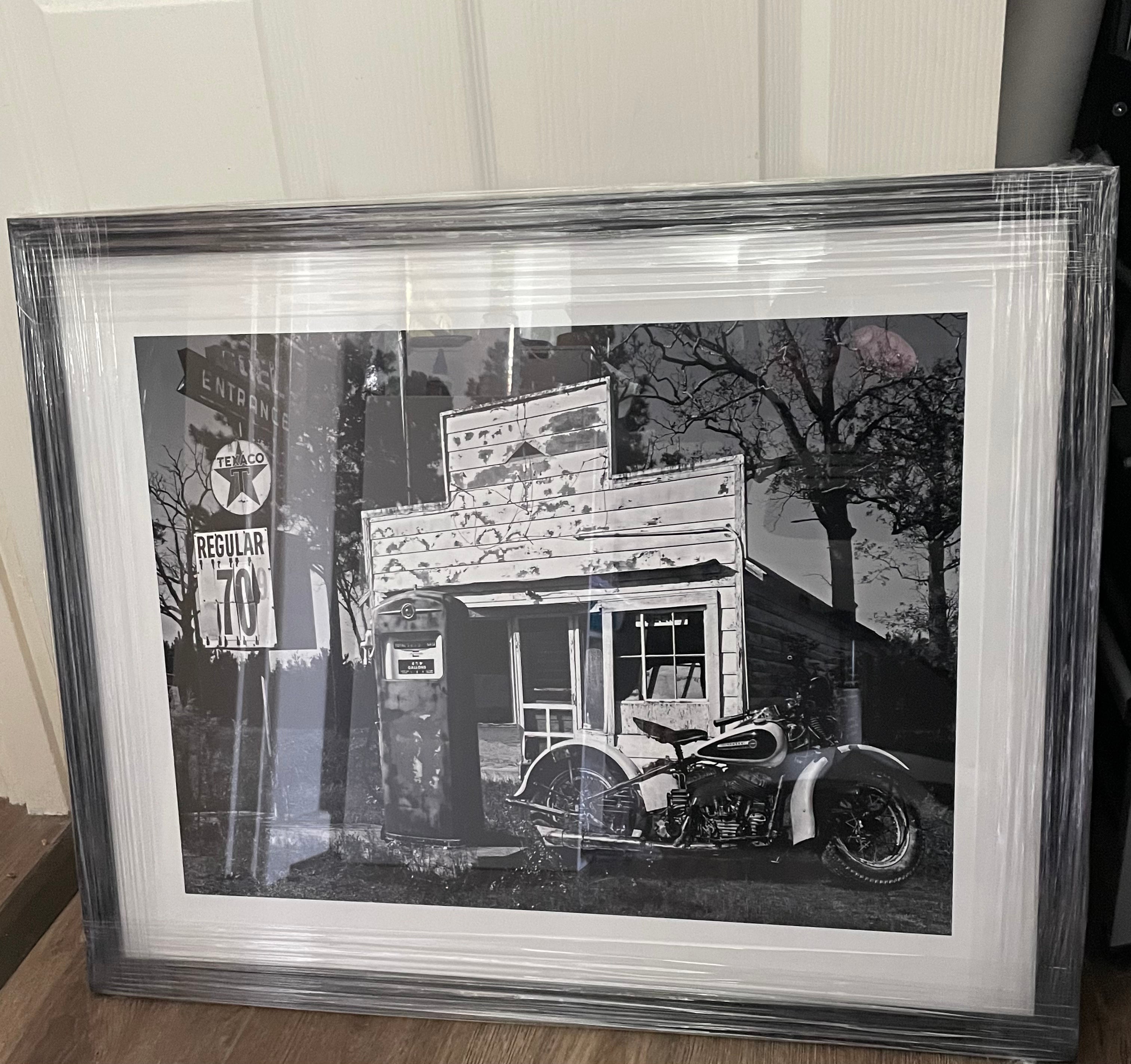 Framed Abandoned Gas Station