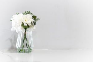 Hamptons Style Decor - White Bouquet & Vase