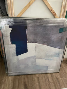 Framed Abstract framed Minimalist Shades of Blue