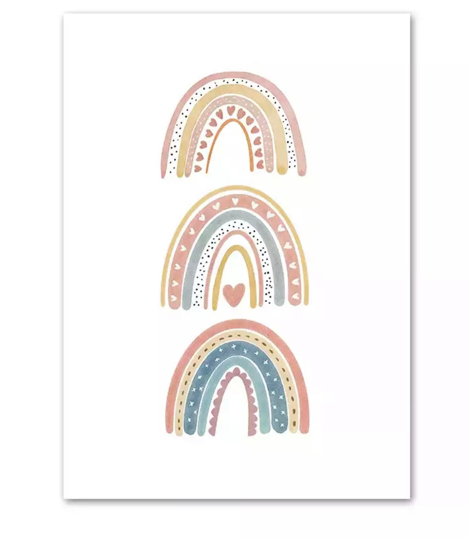 (HIRED) Nursery Print - Rainbows