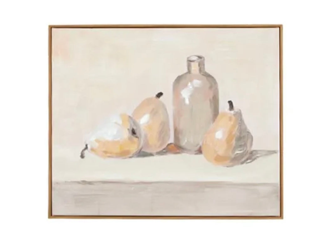 Pears Oak Framed Oil Painting